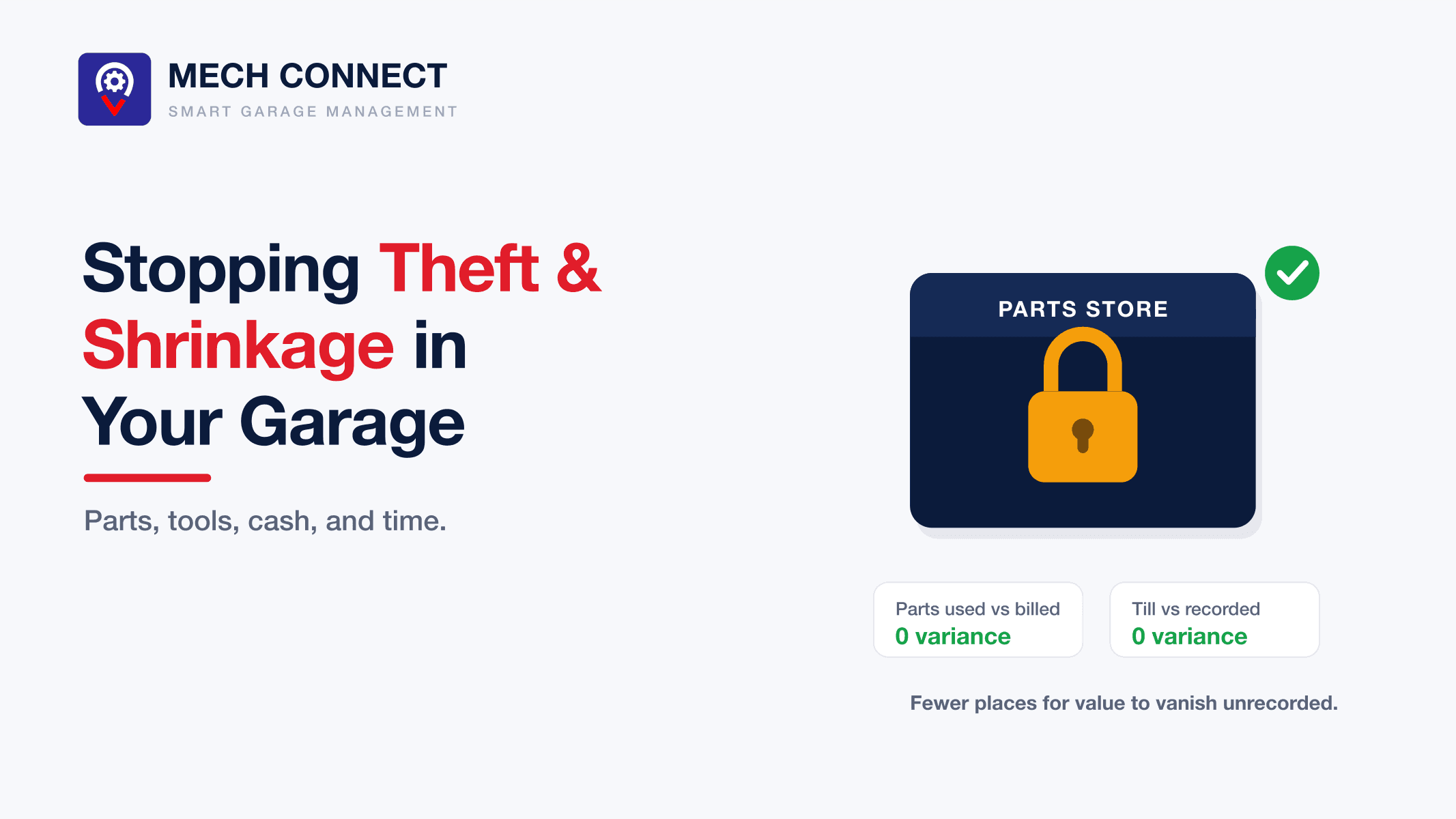 Stopping Theft and Shrinkage in Your Garage: Parts, Tools, Cash, and Time