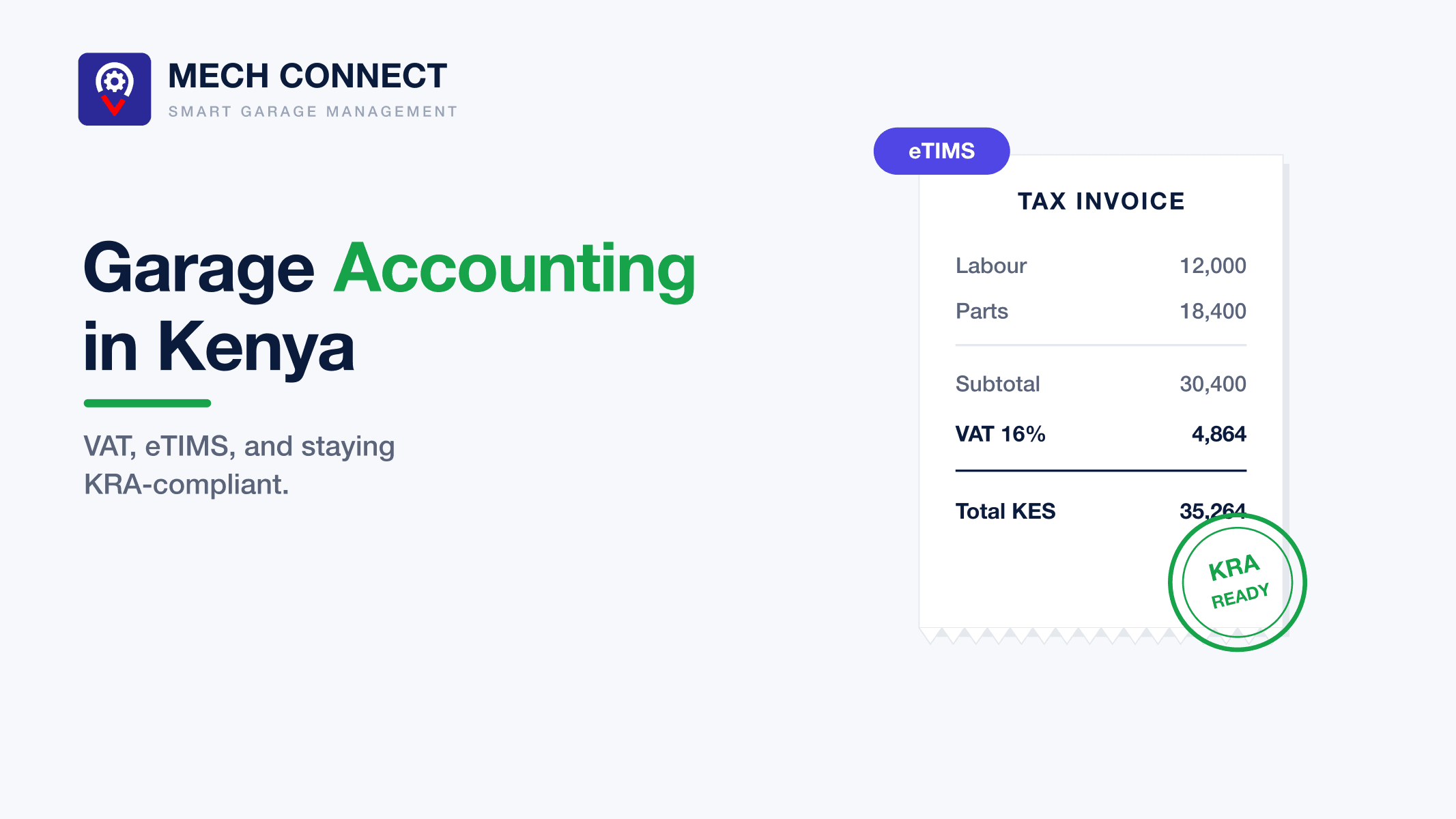Garage Accounting in Kenya: VAT, eTIMS, and Staying KRA-Compliant